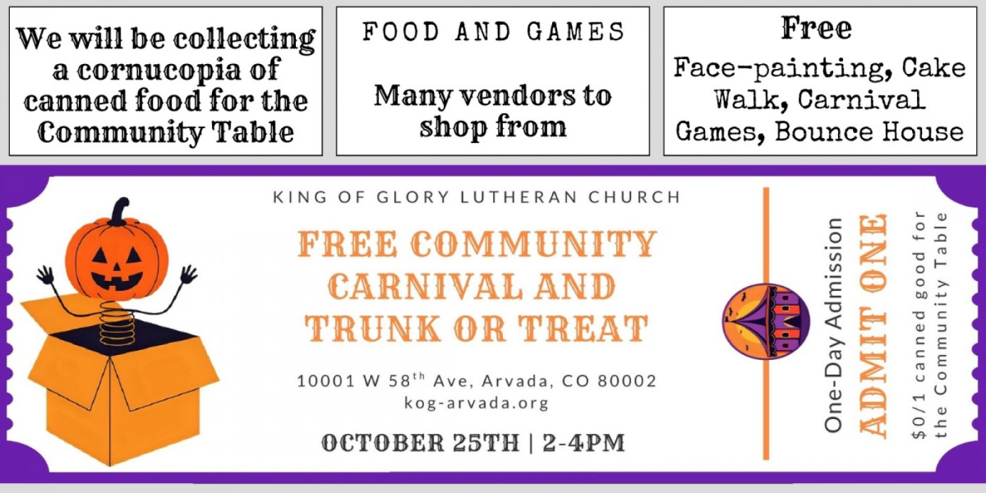 Free Community Trunk or Treat and Carnival