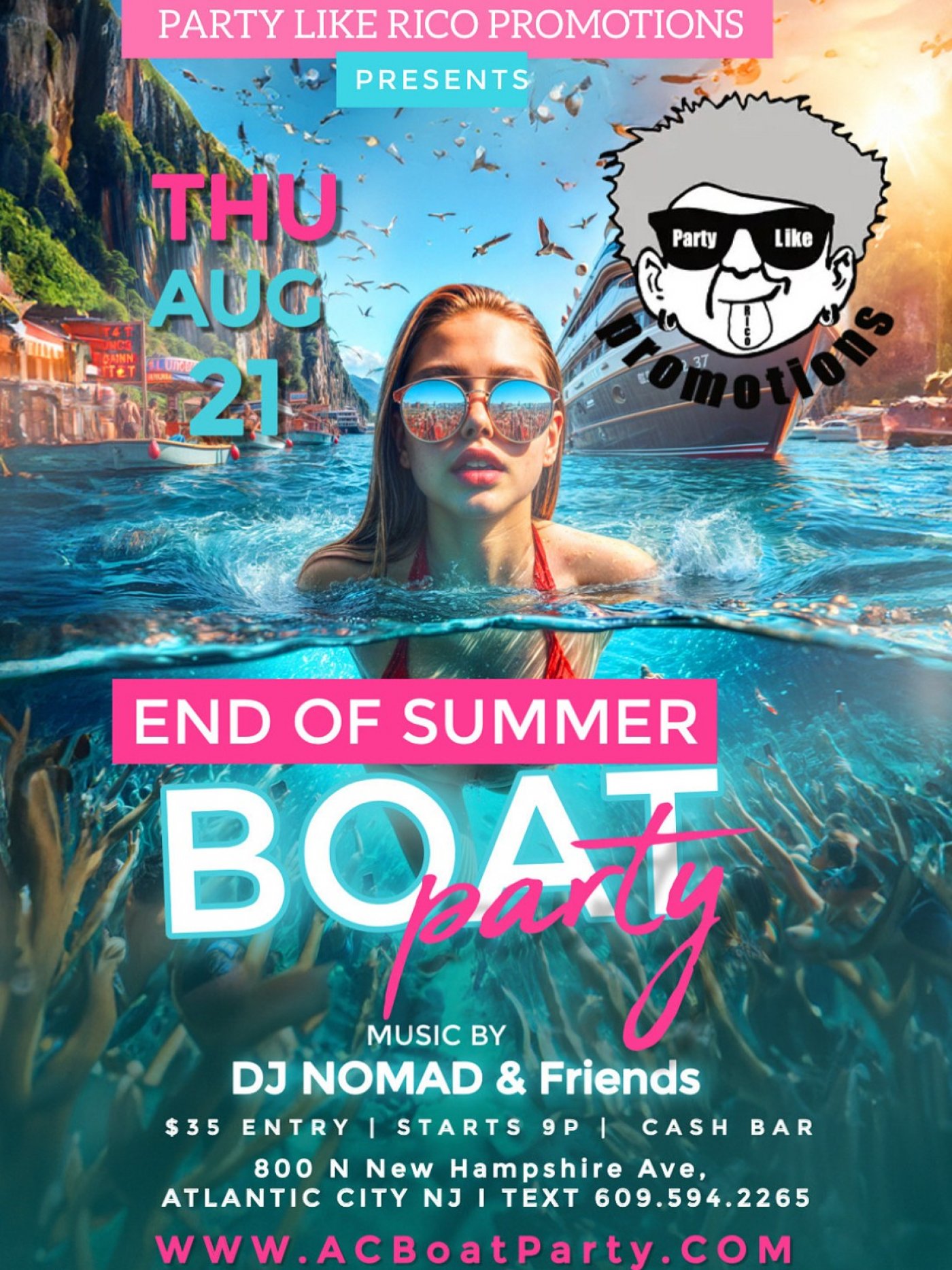 Atlantic City End of Summer Boat Party