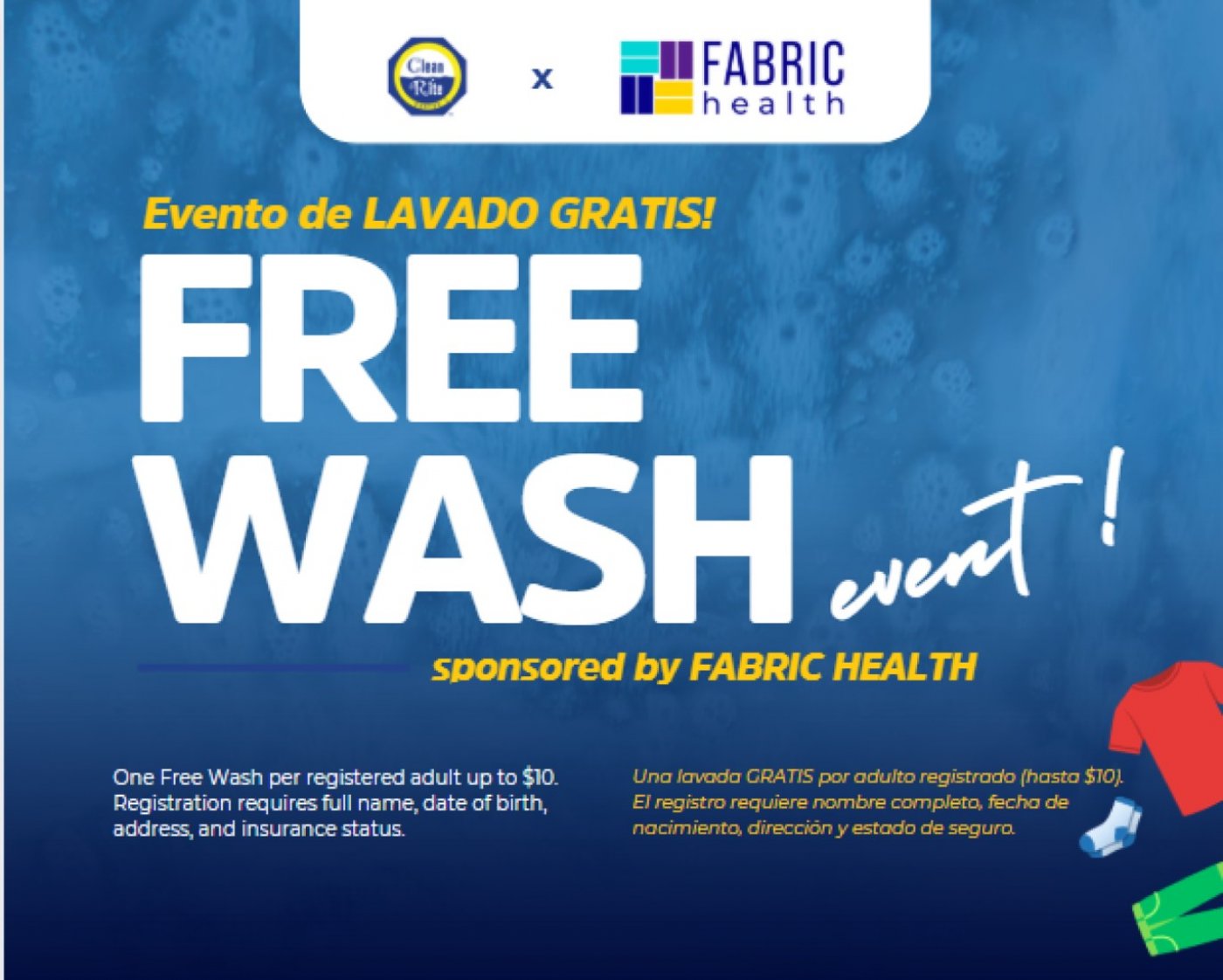 Clean Rite Center & Fabric Health Partner to Host Free Wash Event on 8\/17