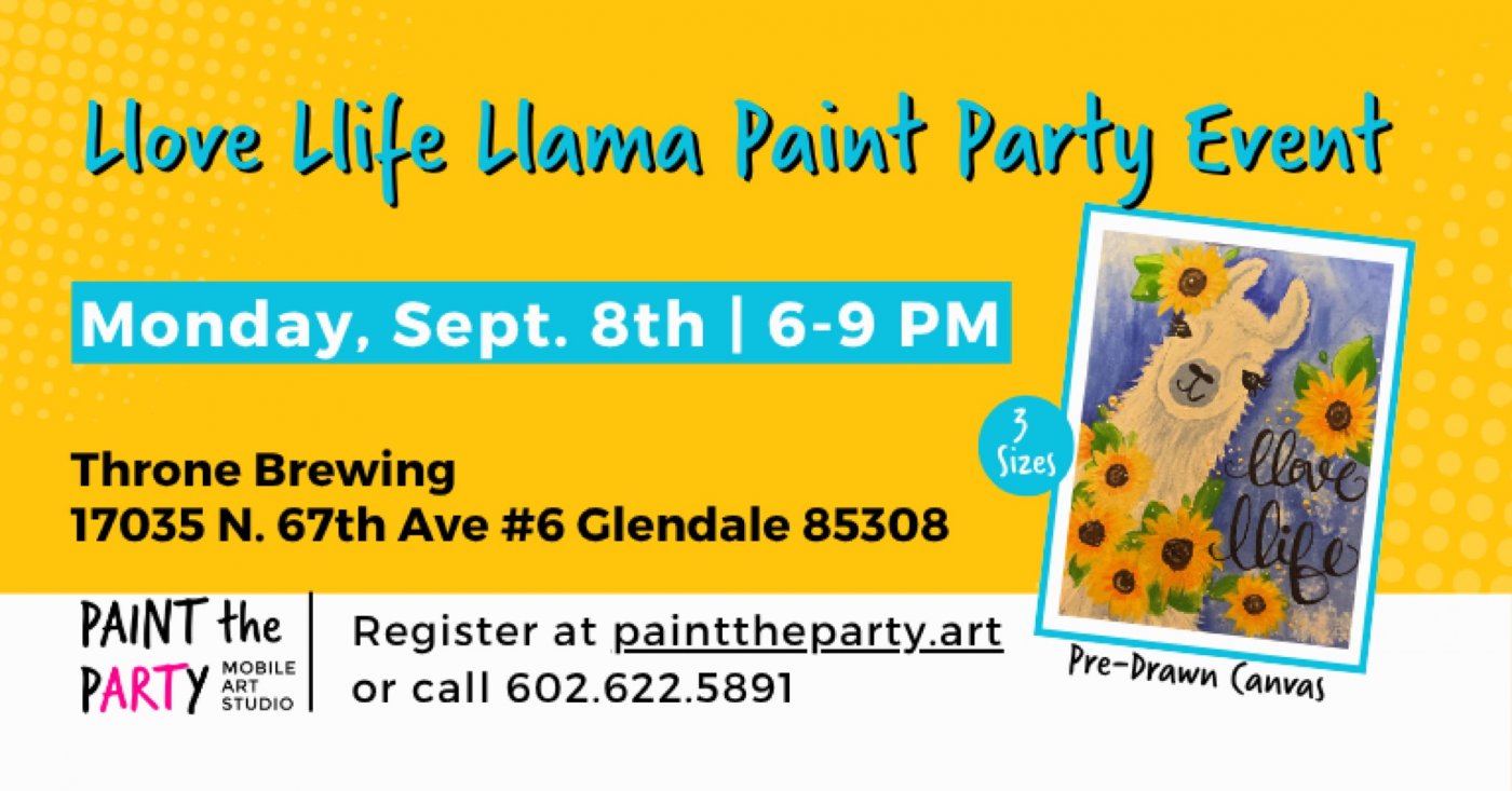 Llove Llife Llama Paint Party Event