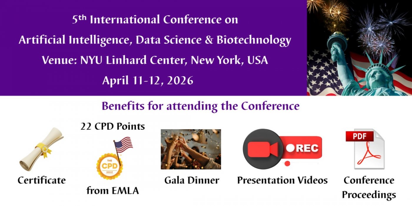 5th International Conference on Artificial Intelligence, Data Science & Biotechnology