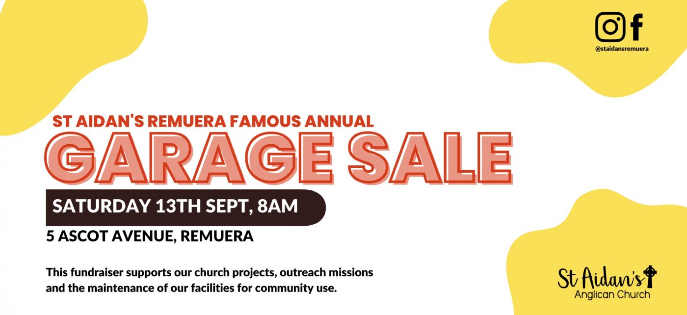 St Aidan's Remuera Famous Annual Garage Sale