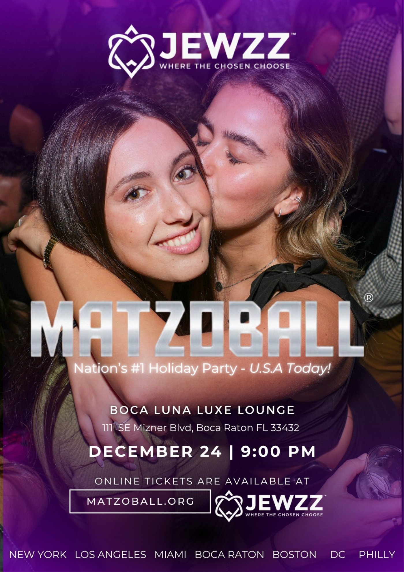 MATZOBALL\u00ae BOCA RATON XMAS EVE ages 21-49 December 24, 2025