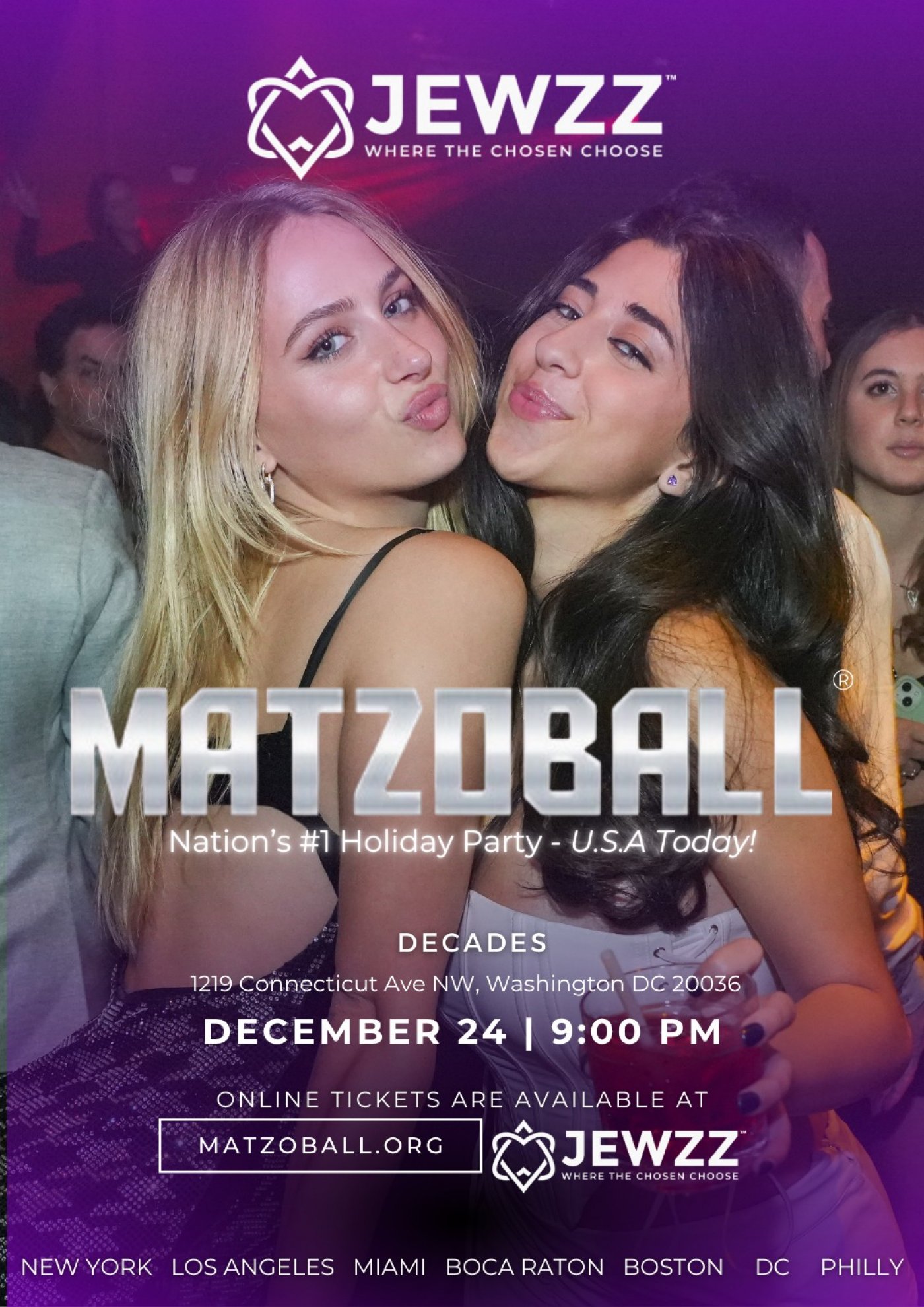 MATZOBALL\u00ae WASHINGTON DC XMAS EVE ages 21-49 December 24, 2025
