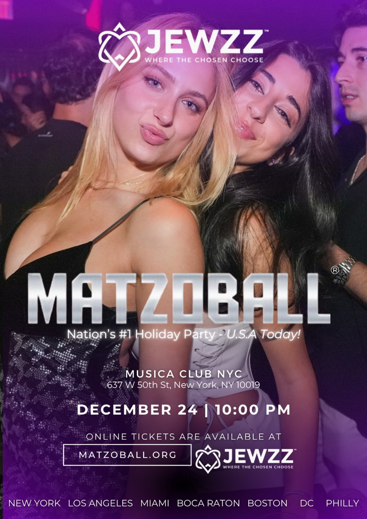 MATZOBALL\u00ae NEW YORK XMAS EVE ages 21-49 December 24, 2025