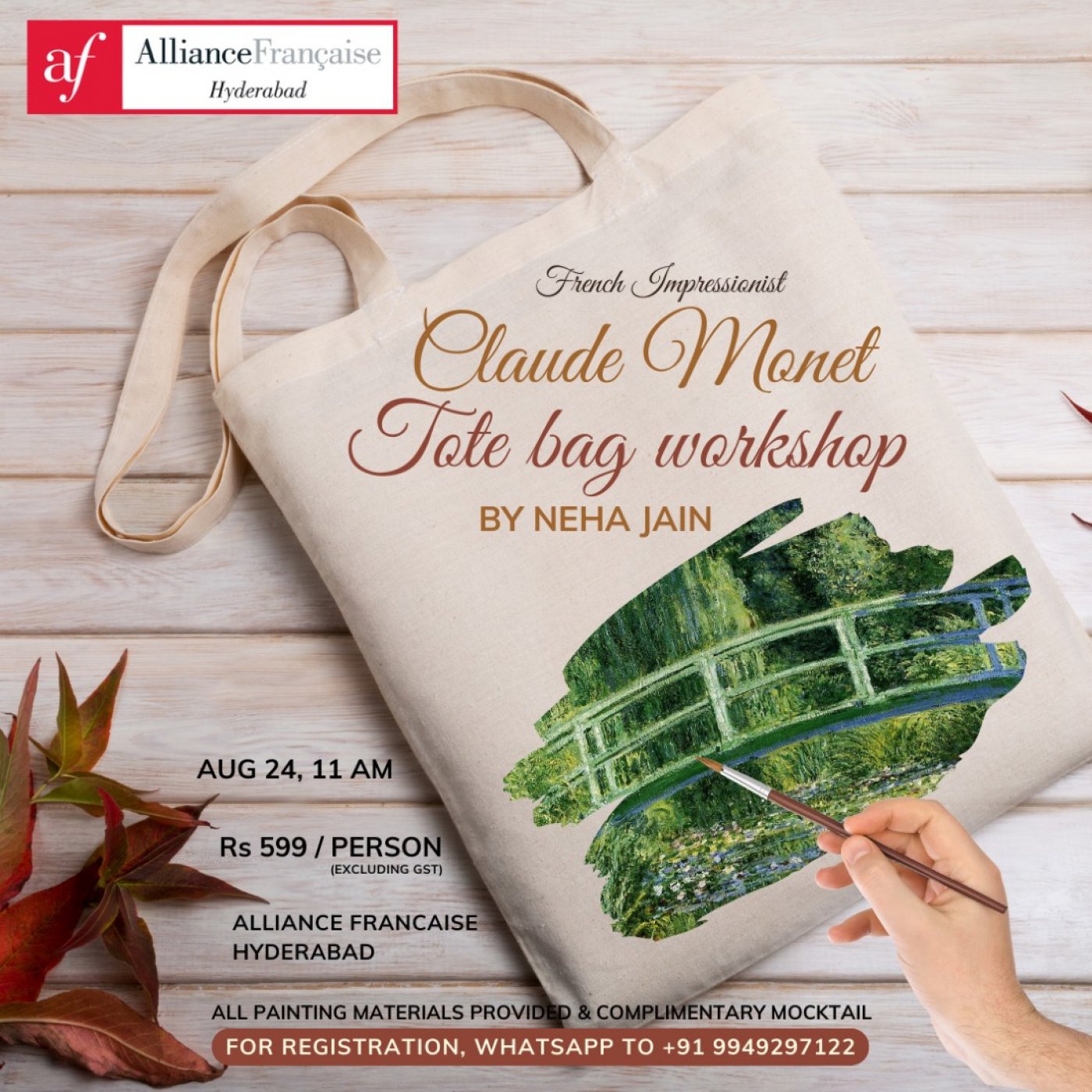 Tote bag painting workshop