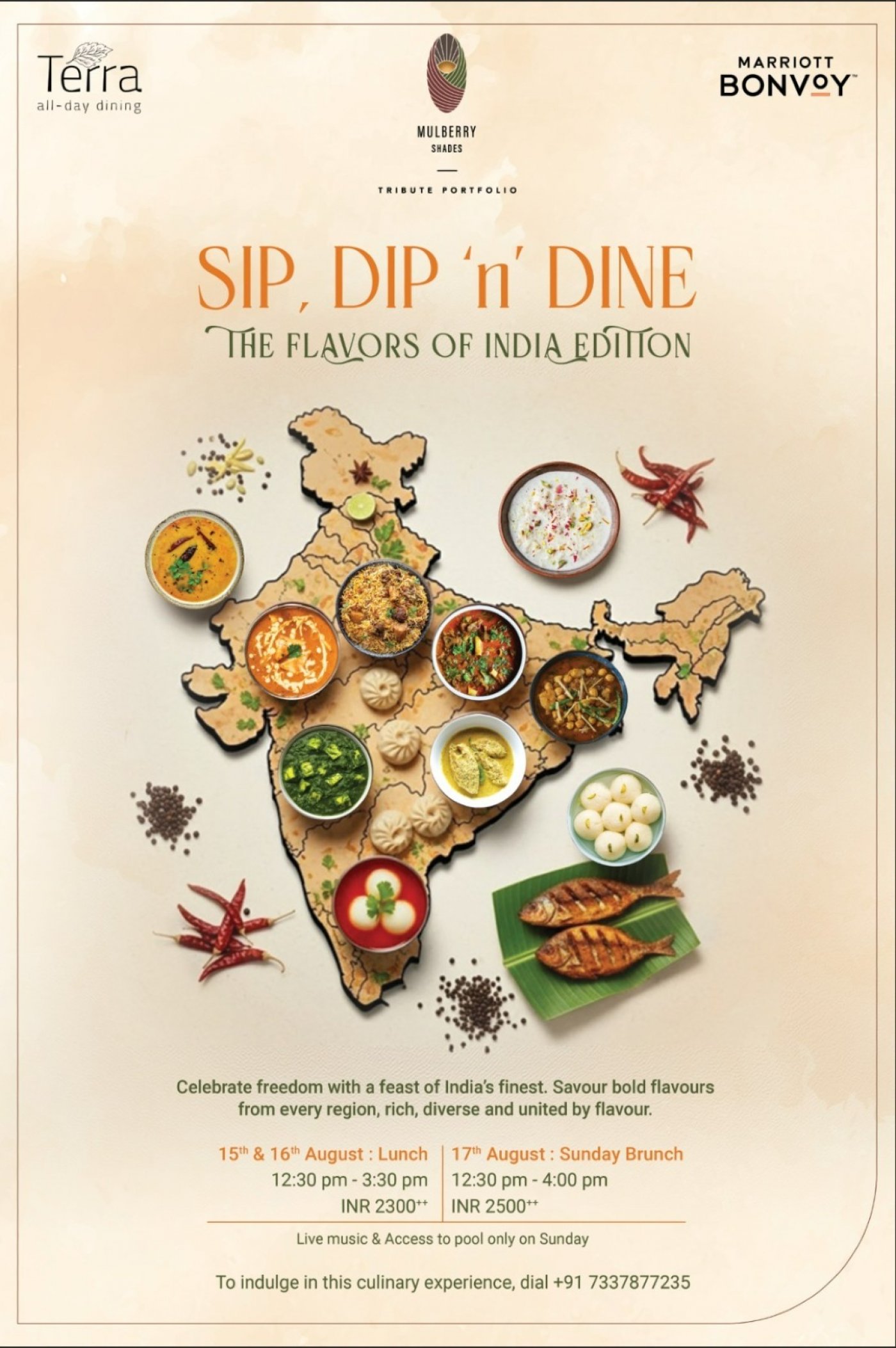 Independence Day: Enjoy a 3-day feast of authentic Indian flavours at Mulberry Shades Nandi Hills