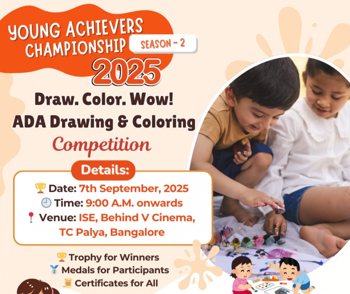 ADA Art, Drawing and Coloring Competition in Bangalore Young Achievers Championship 2025 (Season-2)