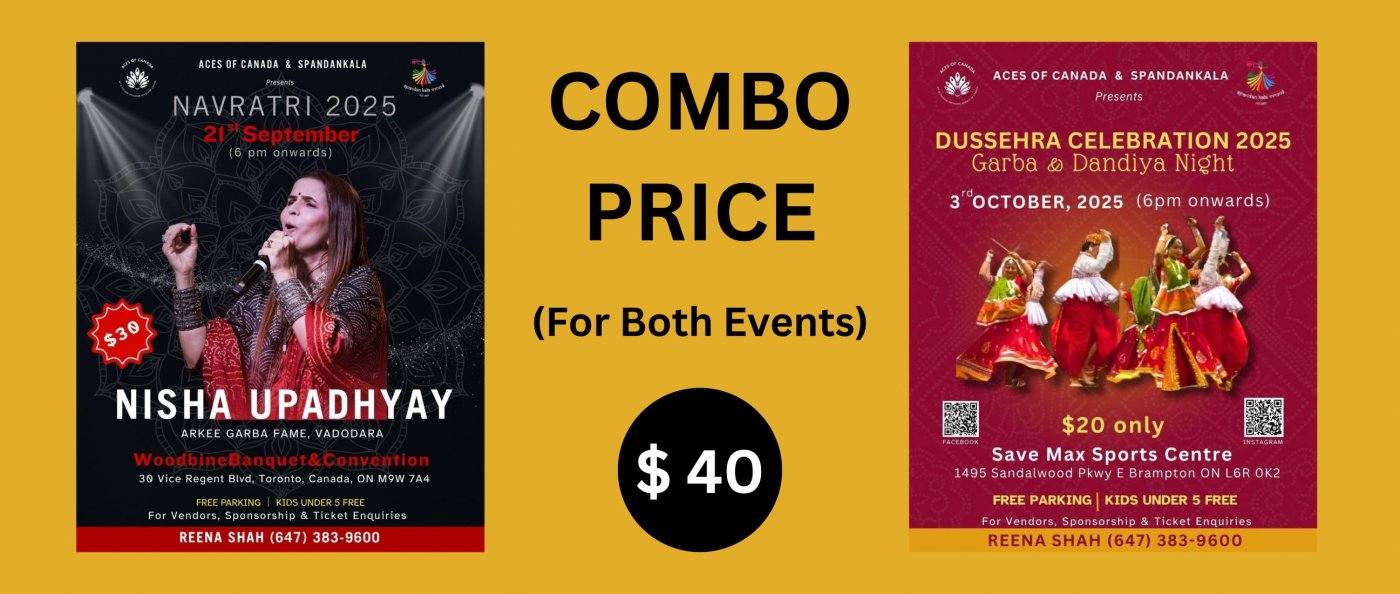 Combo Price - 21st Sept & 3rd October, 2025 (Two Events)