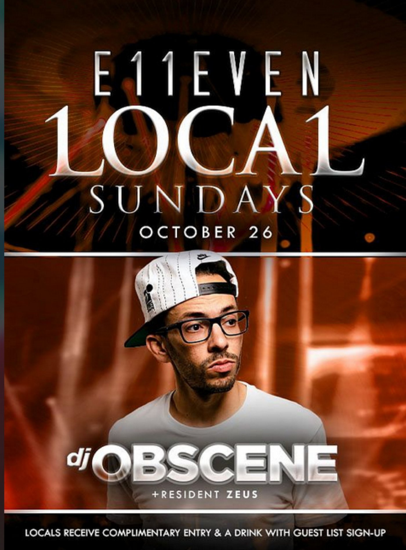 DJ OBSCENE LIVE on Sun, Oct 26 at 08:00 PM EDT at E11EVEN Miami