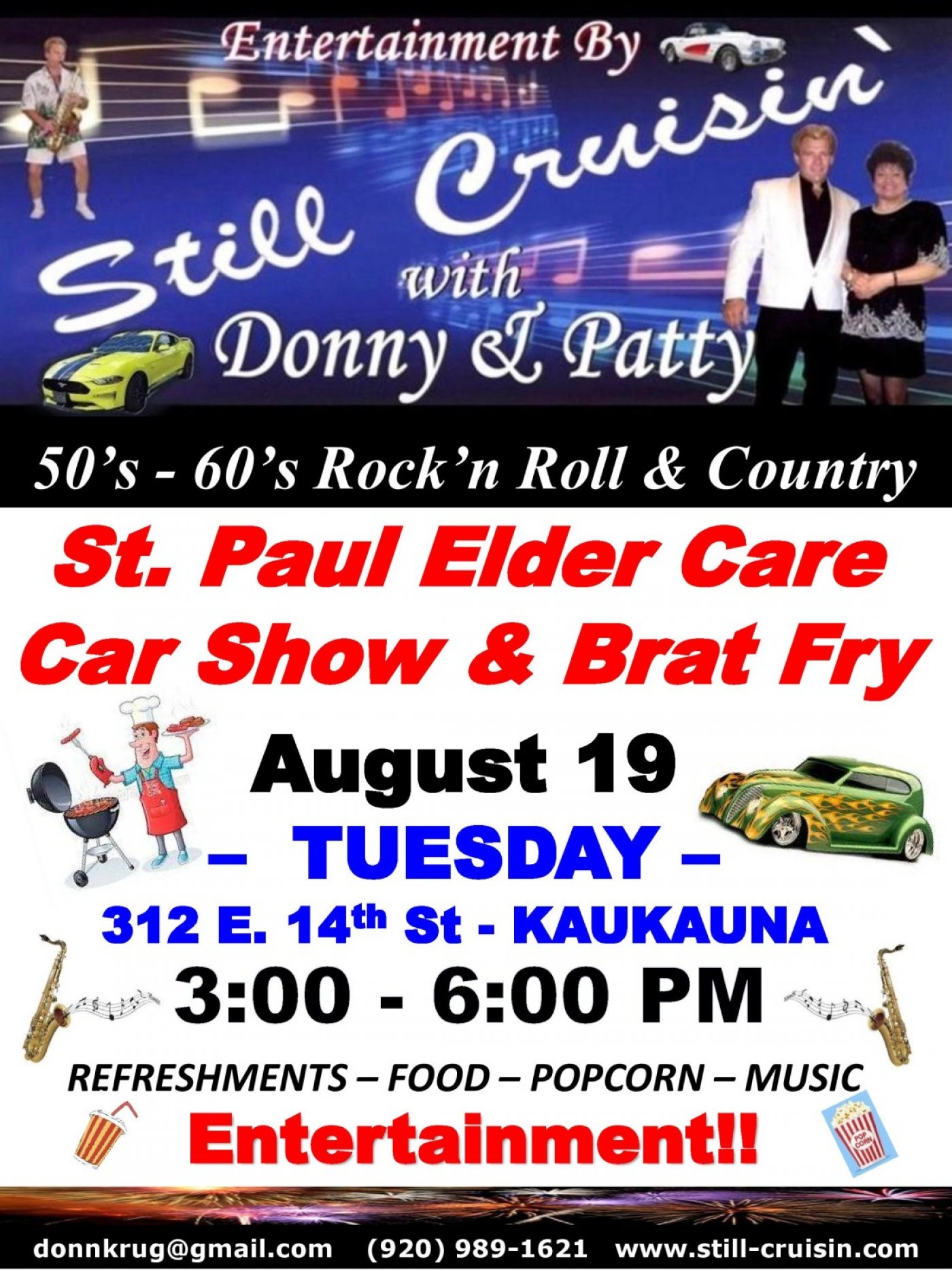 St. Paul "Car Show & Brat Fry" & Still Cruisin Entertainment