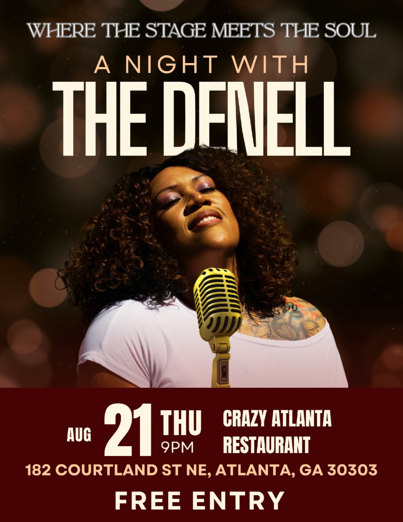 Atlanta Live Music Night \u2013 Spoken Word, R&B & Soul with The Denell (Free Entry)