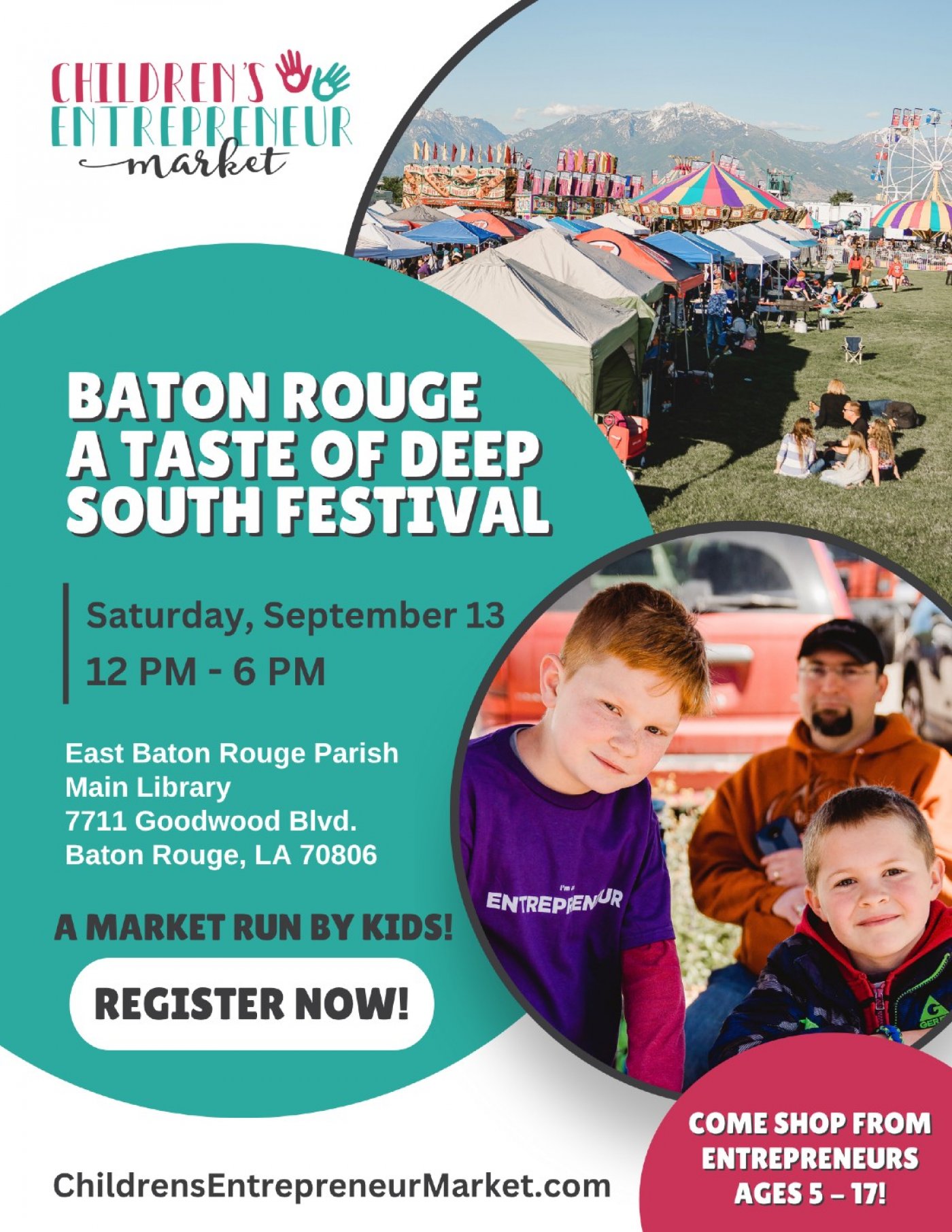 Children's Entrepreneur Markets Baton Rouge at Taste of the Deep South Festival