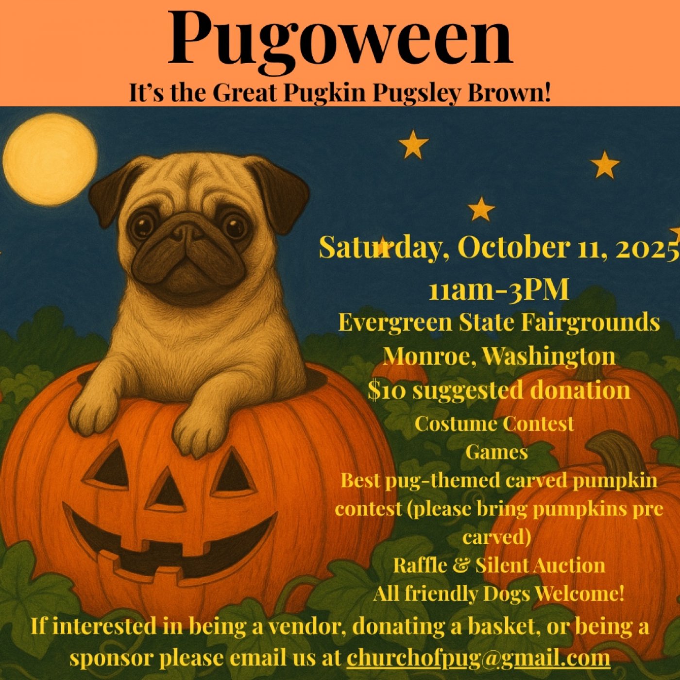 Pugoween - all Friendly Dogs Welcome