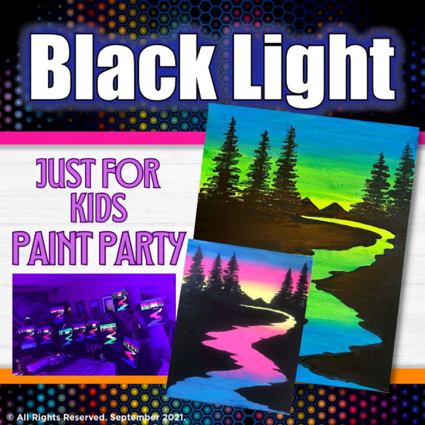 Just For Kids! Neon Blacklight Paint Party! ~ADVANCED RESERVATION REQUIRED