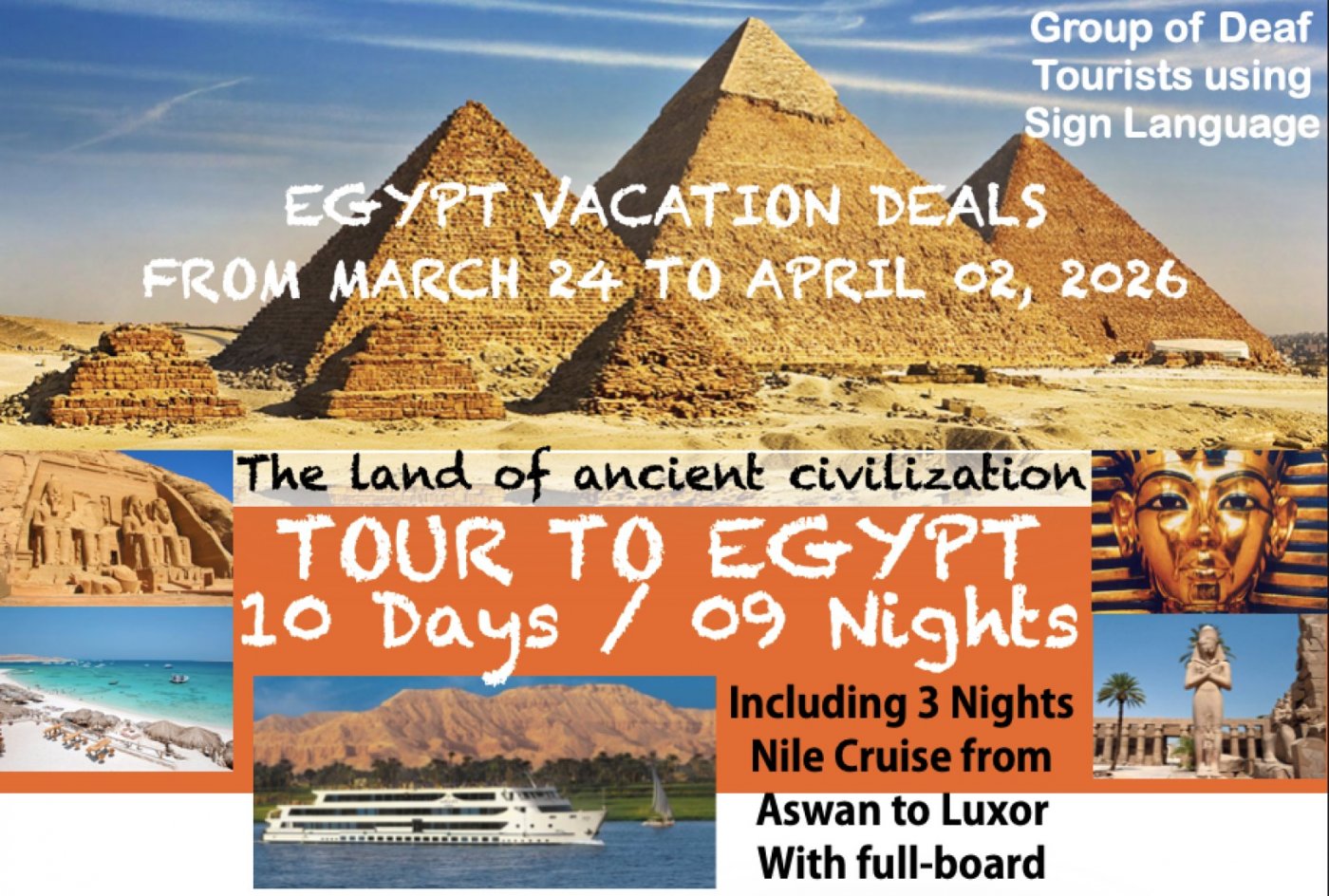 Tour to Egypt 2026 with Egypt Deaf Travel