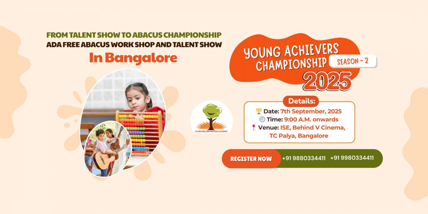 ADA FREE ABACUS WORK SHOP AND TALENT SHOW IN BANGALORE