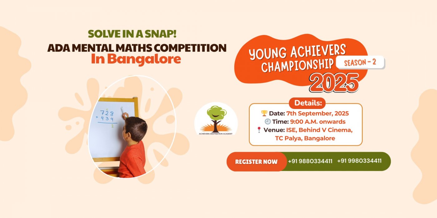 ADA Mental Math Competition in Bangalore - Young Achievers Championship 2025