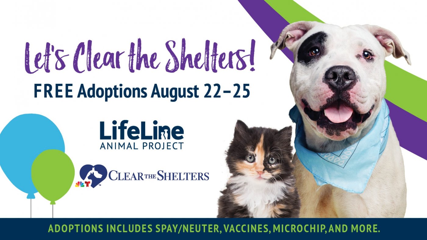 Clear the Shelters Free Adoption Weekend