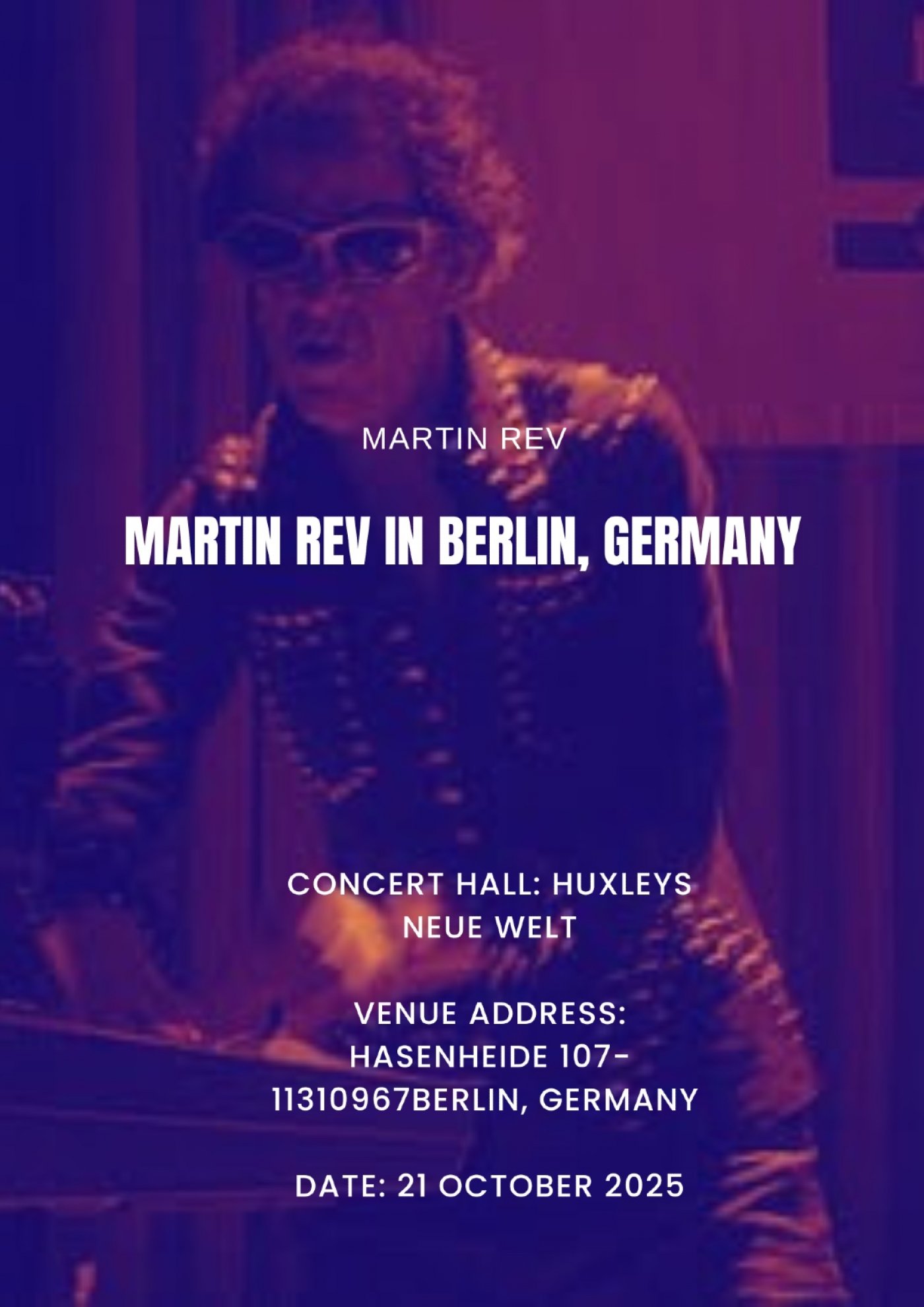 Martin Rev in Berlin, Germany 