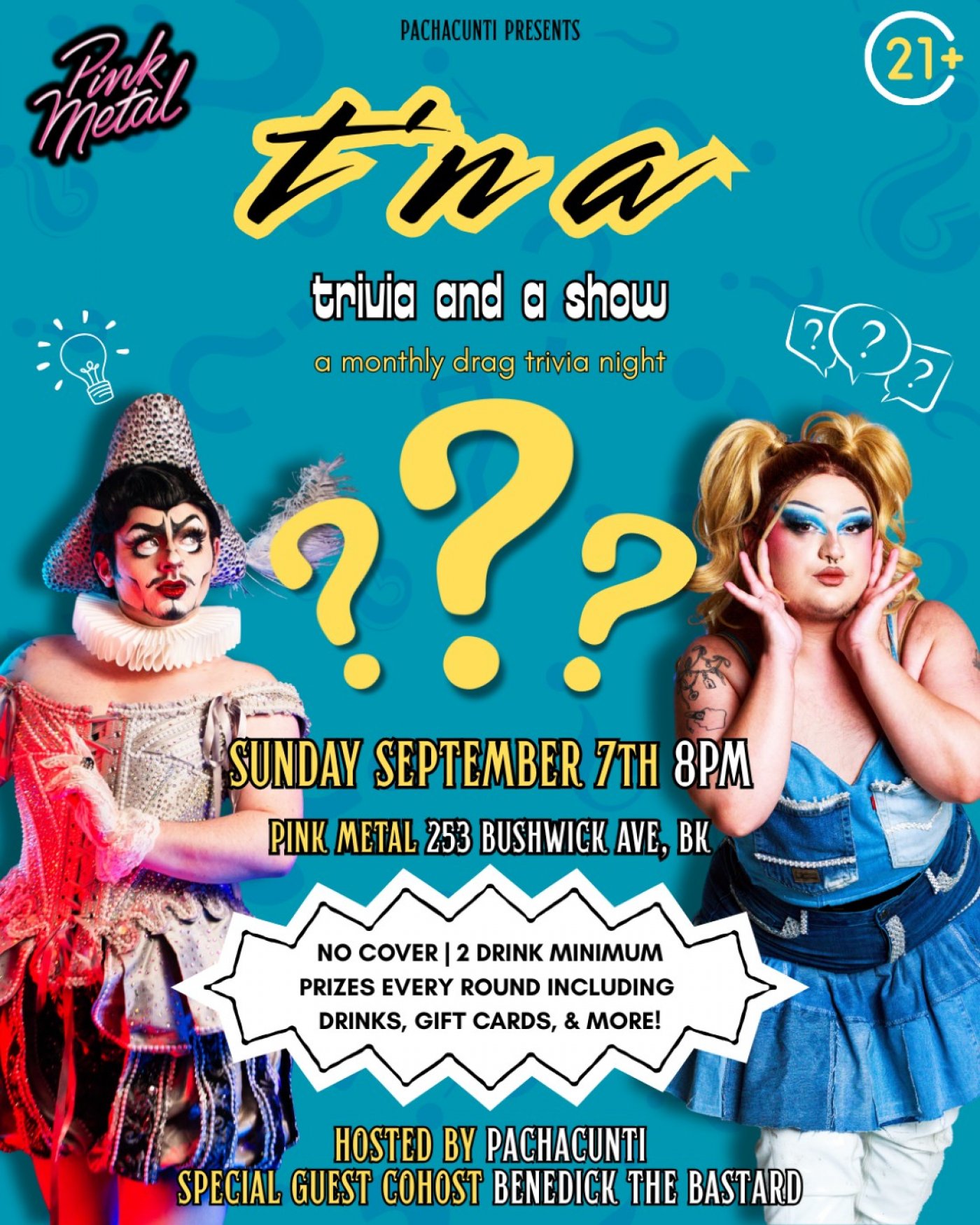 T\u2018nA: A Broadway-Themed Drag Trivia Extravaganza at Pink Metal!