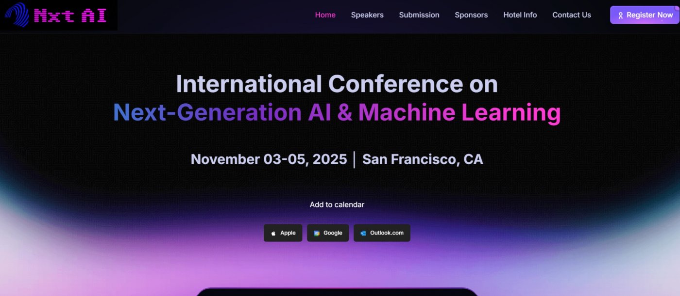 International Conference on Next-Generation AI & Machine Learning