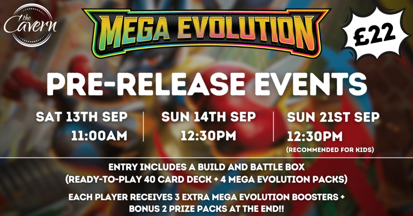 The Cavern Gloucester \u2013 Pokemon Mega Evolution Pre-Release Event #1