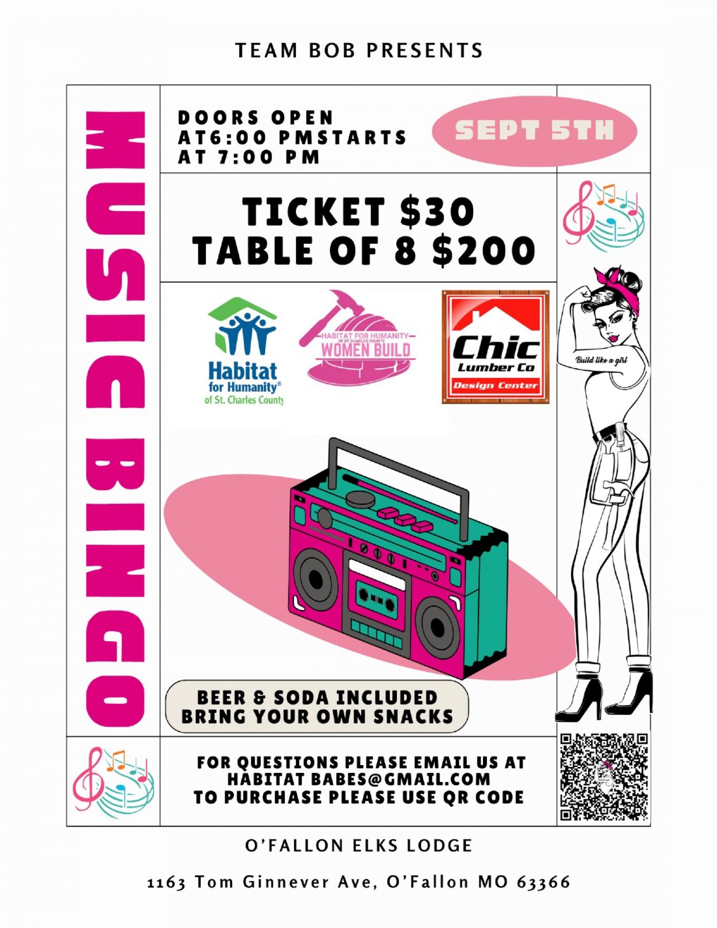 Music Bingo benefitting Habitat for Humanity