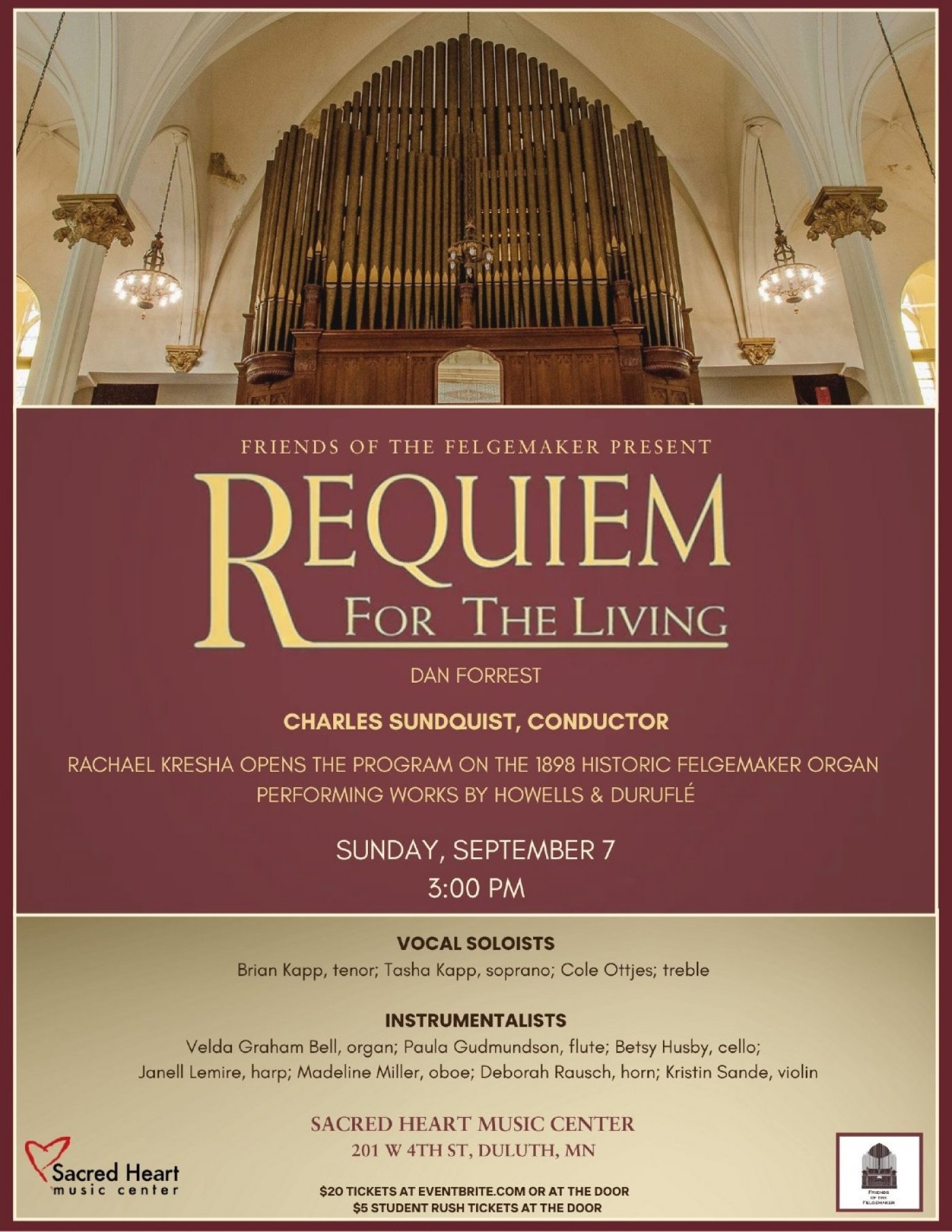 Friends of the Felgemaker presents Requiem for the Living