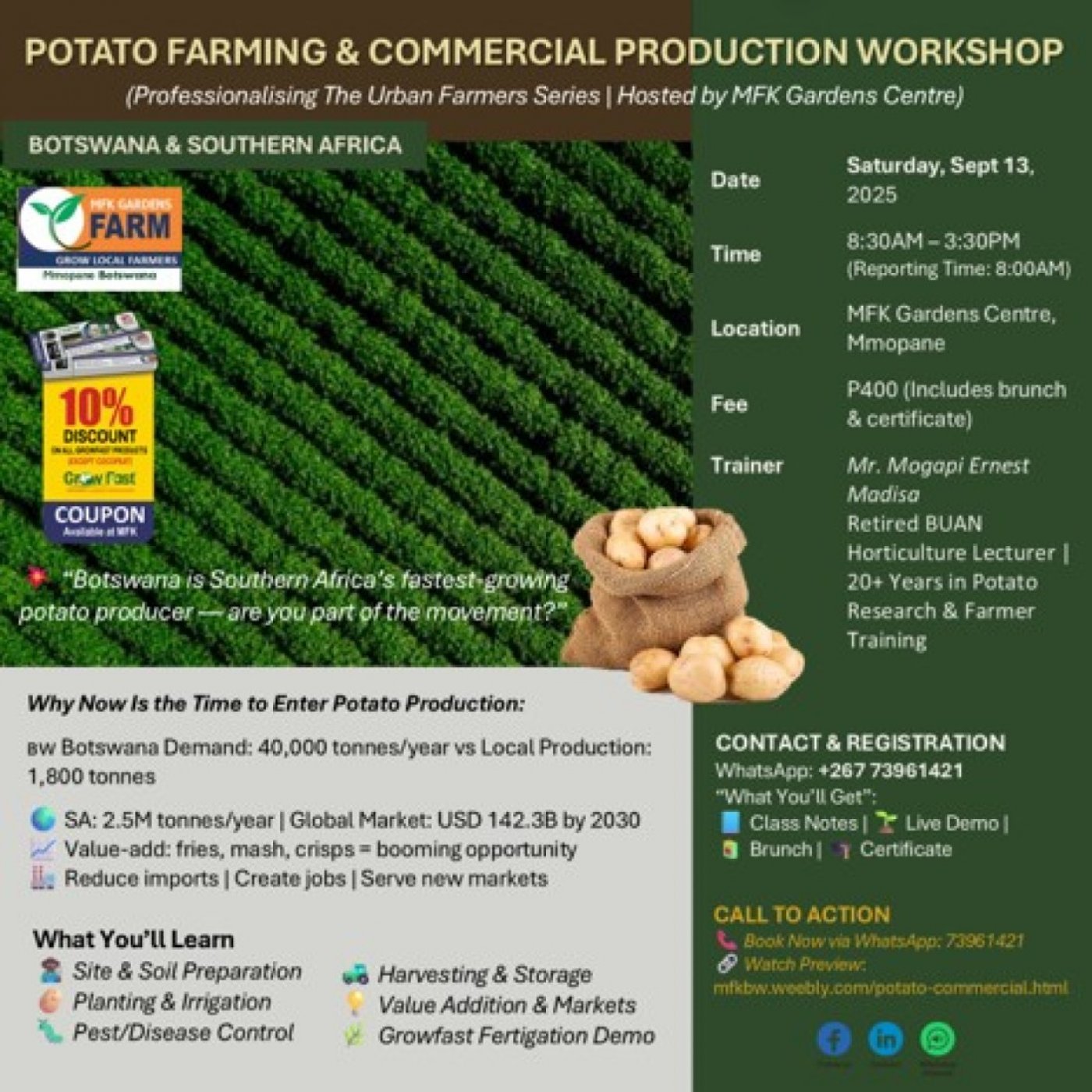 Potato Farming and Commercial Production Workshop