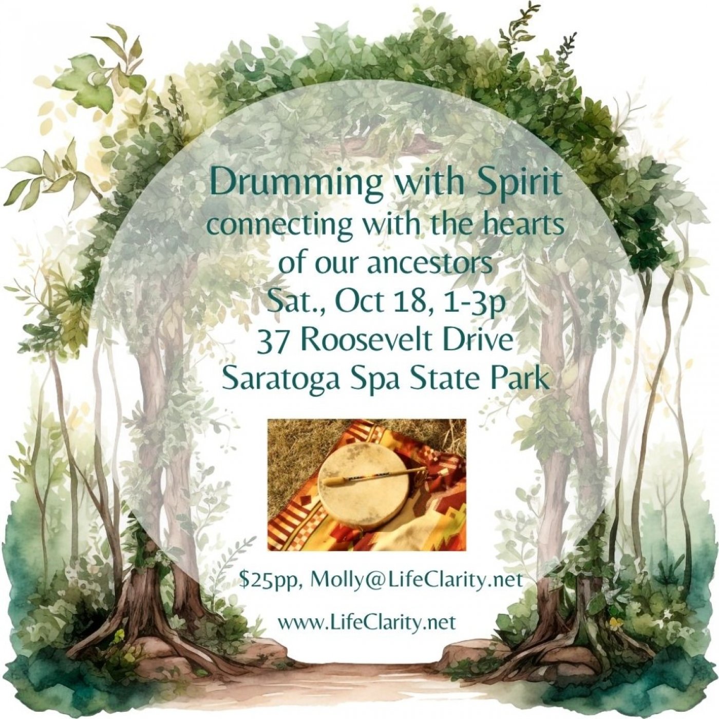 Drumming with Spirit, Connecting with the Hearts of our Ancestors and Forest Bathing