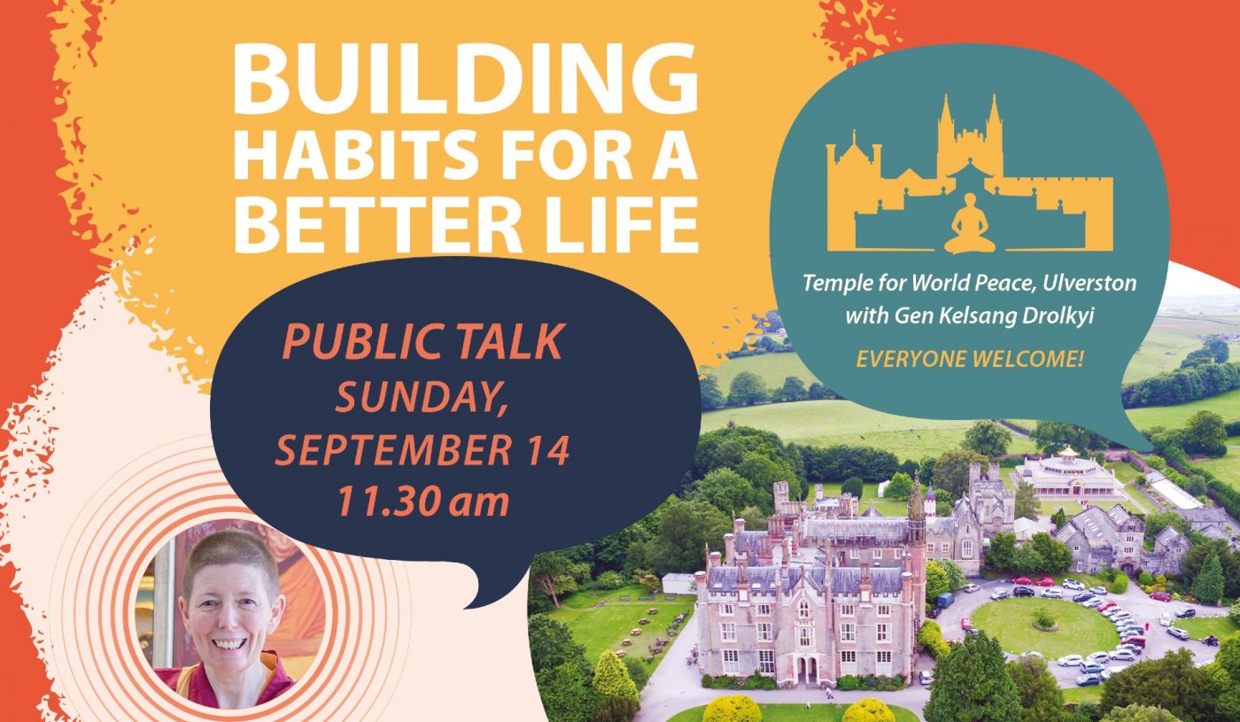 PUBLIC TALK & MEDITATION IN CONISHEAD PRIORY - A PERFECT DAY OUT!