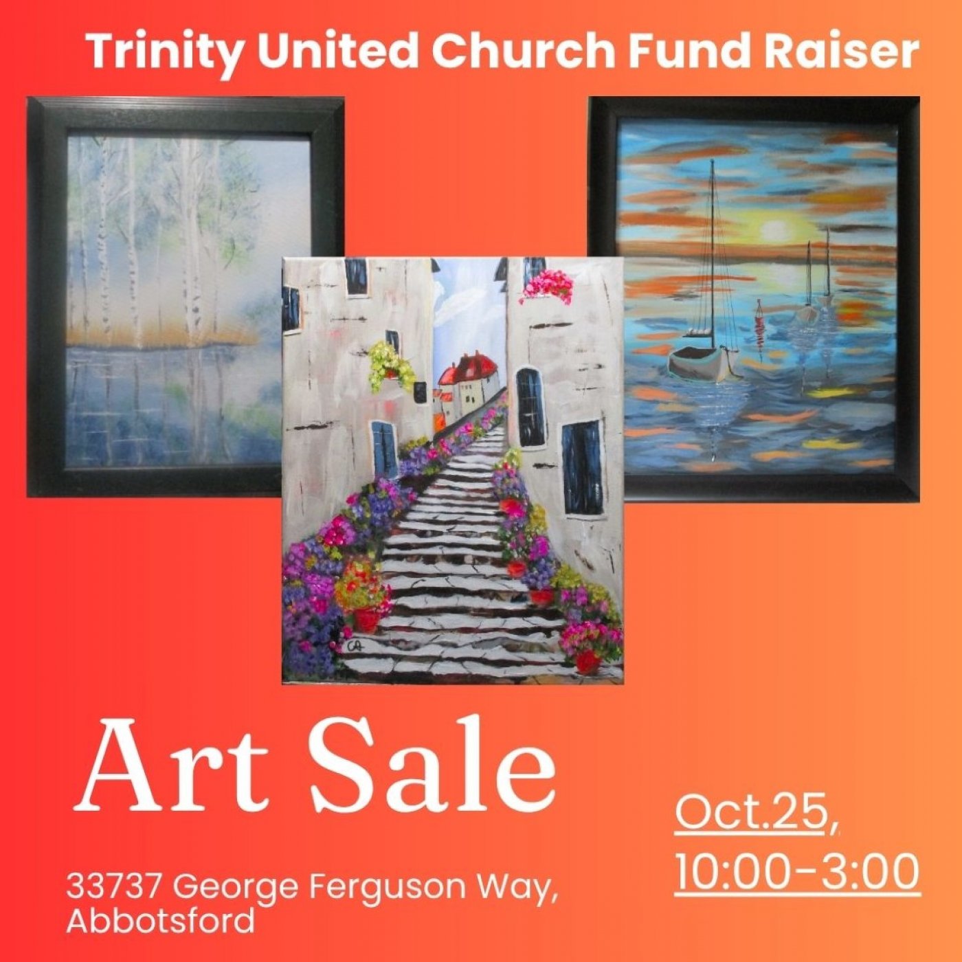 Trinity Memorial United Church Fund Raiser, ART SALE