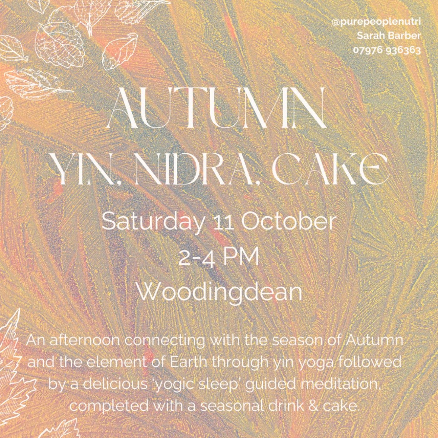 Autumn: Yin, Yoga Nidra & Cake.