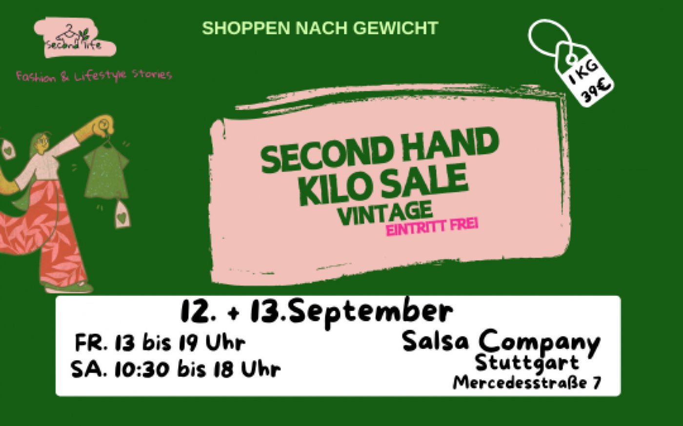 Secondhand Vintage Kilo Sale Stuttgart Pop-up