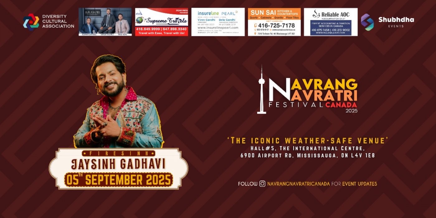 Navrang Navratri Festival Canada 2025 With JAYSINH GADHAVI