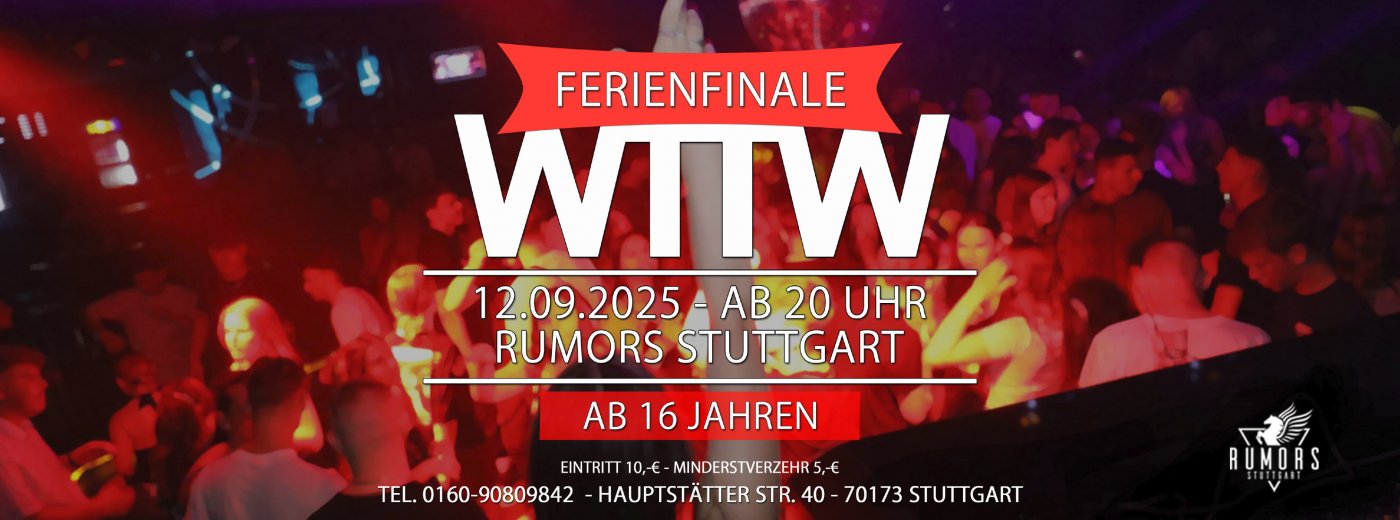 WTTW ab 16 Jahren - Stuttgarts angesagteste 16er Party!