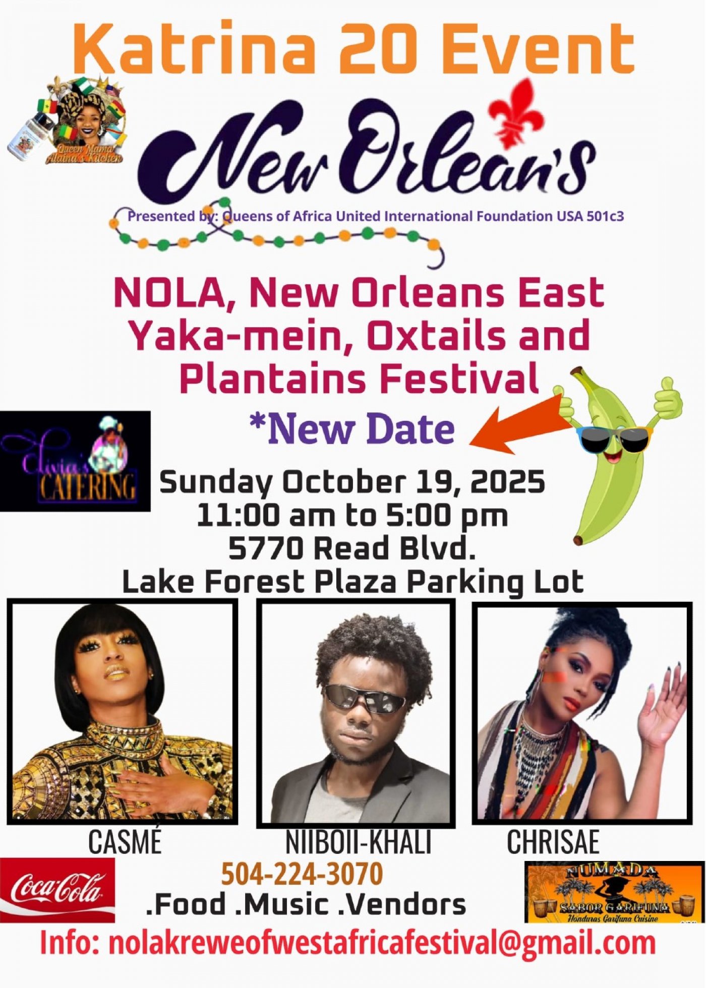 NOLA New Orleans East Yaka-mein, Oxtails and Plantains Festival Sunday October 19, 2025