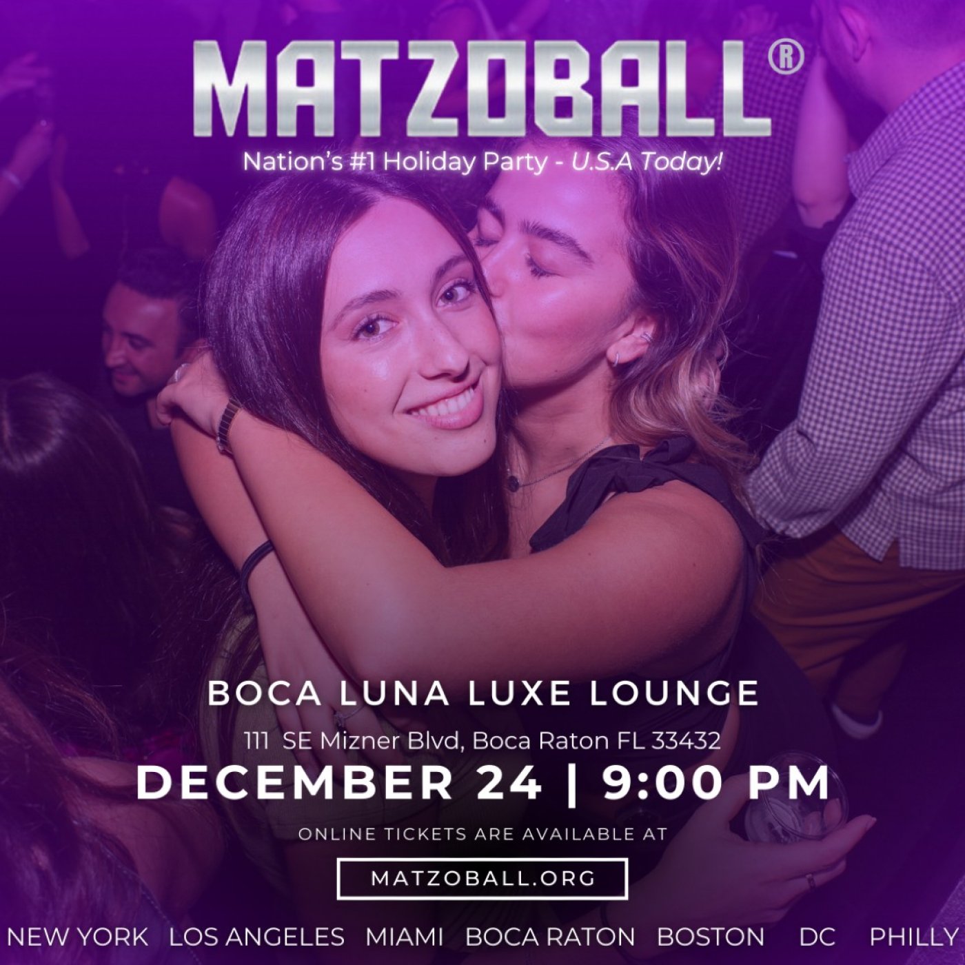 MATZOBALL\u00ae BOCA RATON XMAS EVE ages 21-49 December 24, 2025