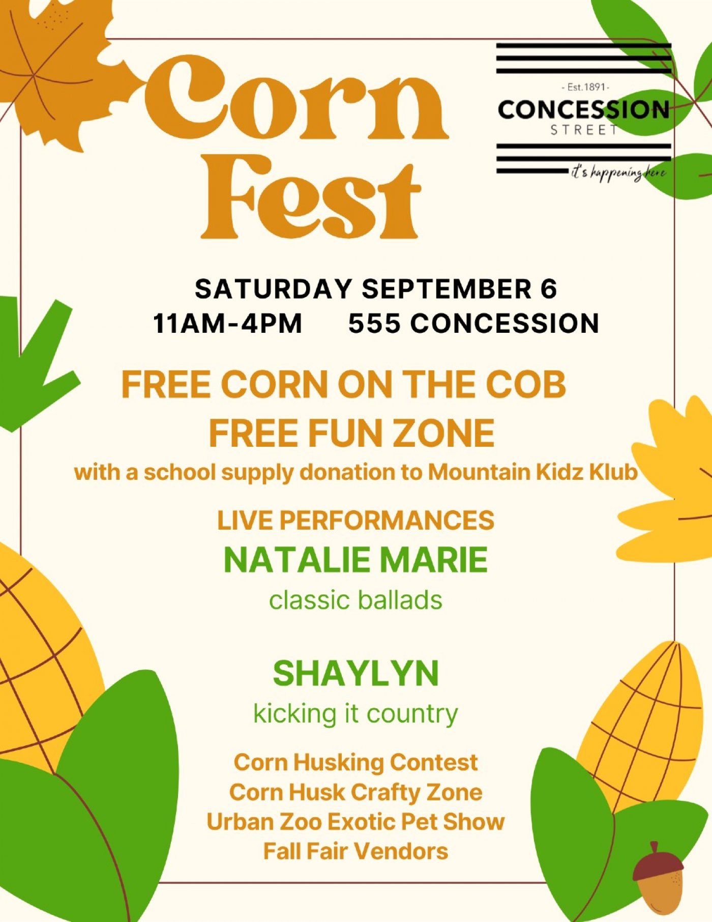 Concession Street CORN FEST