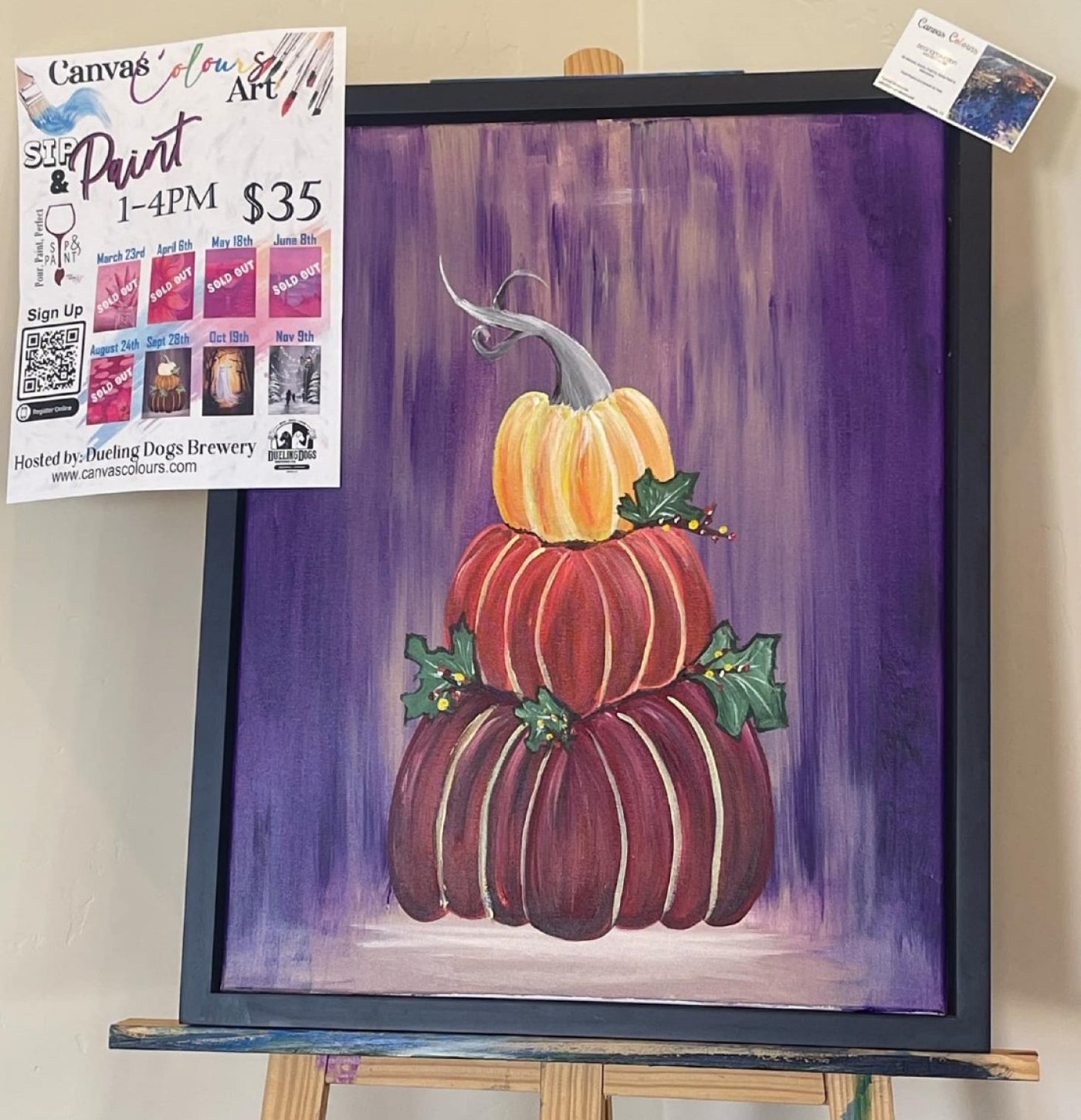 Fall Pumpkins (September) Sip & Paint