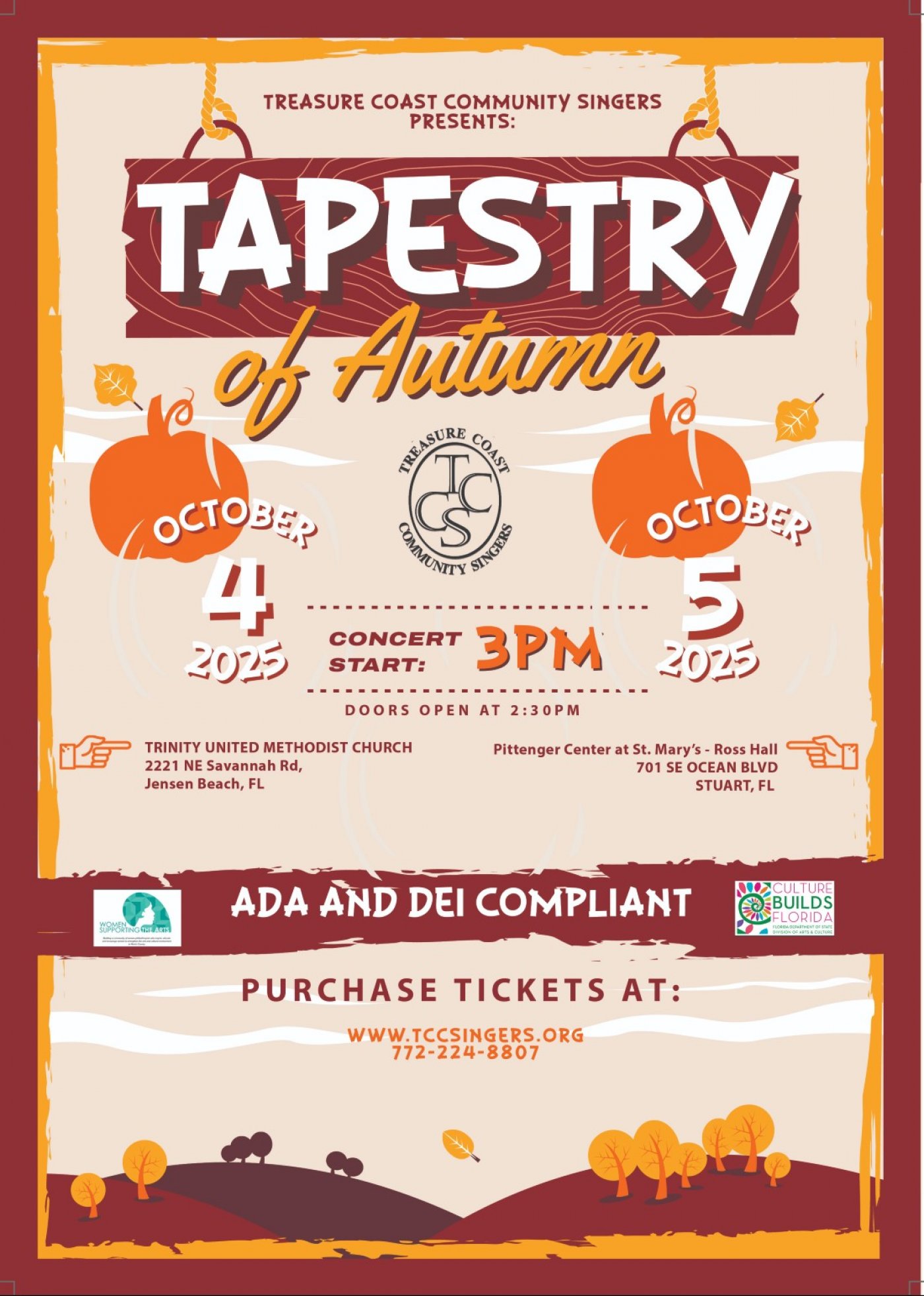 TCCS presents A Tapestry of Autumn - Sunday - 10\/5\/25