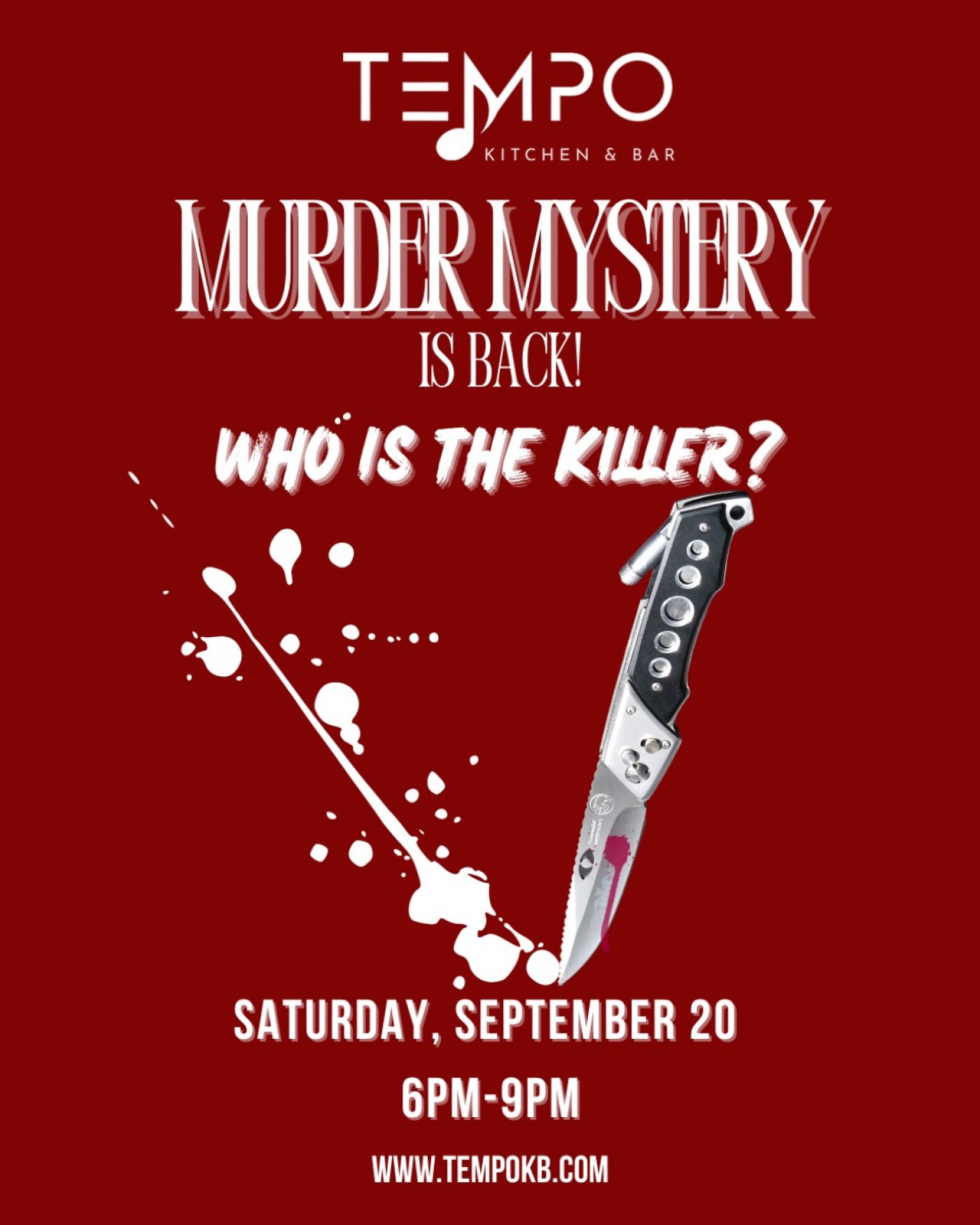 Murder Mystery Dinner on September 20
