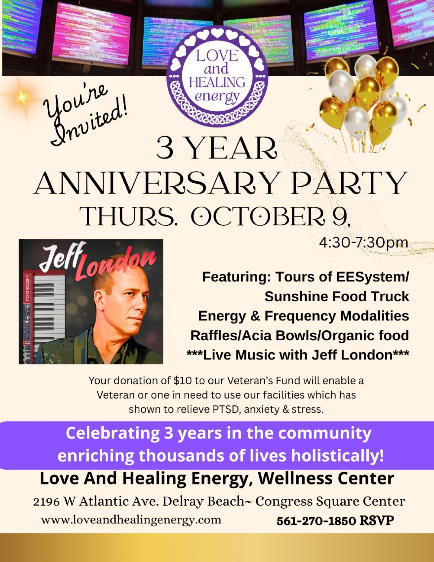 3 Year Anniversary Party at Love And Healing Energy