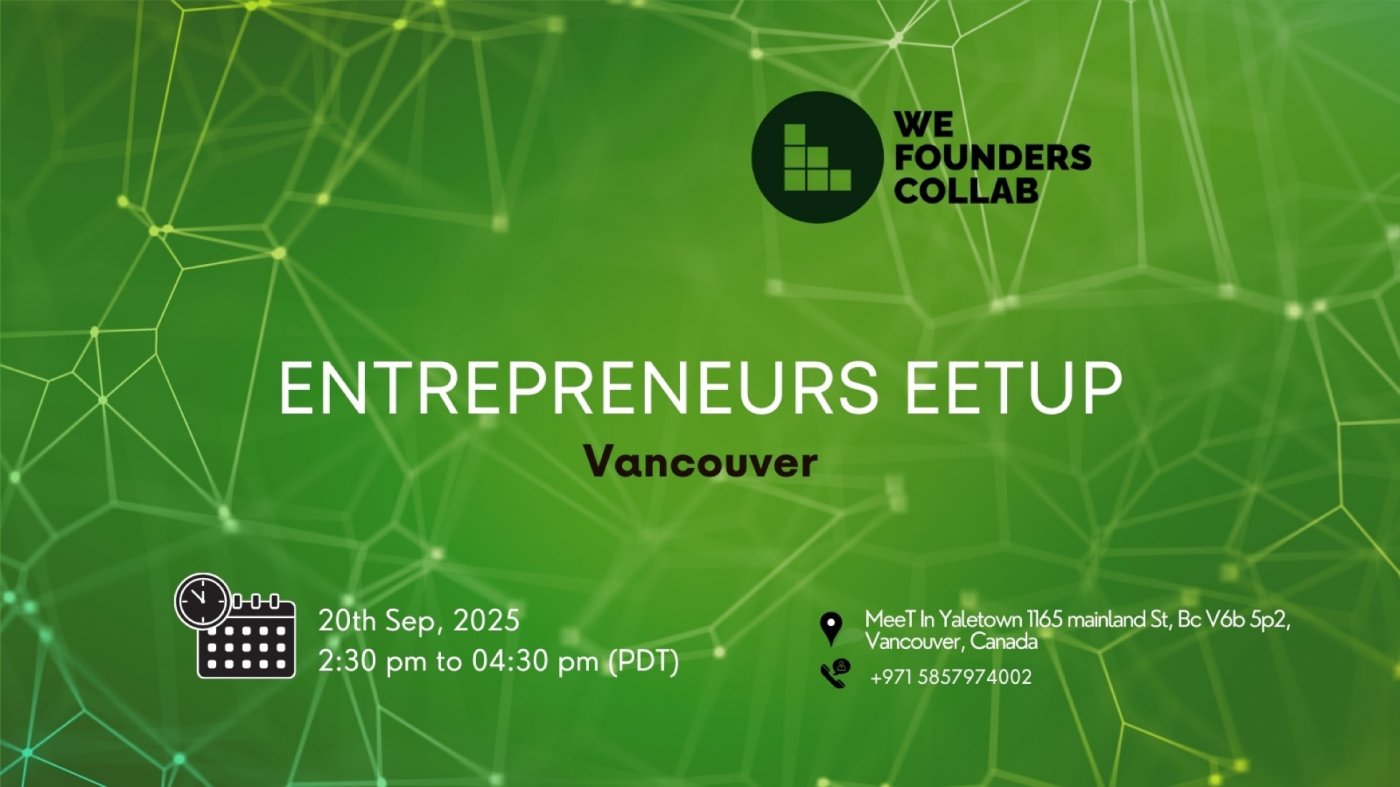 Entrepreneurs Meetup by We Founders Collab Vancouver 2025