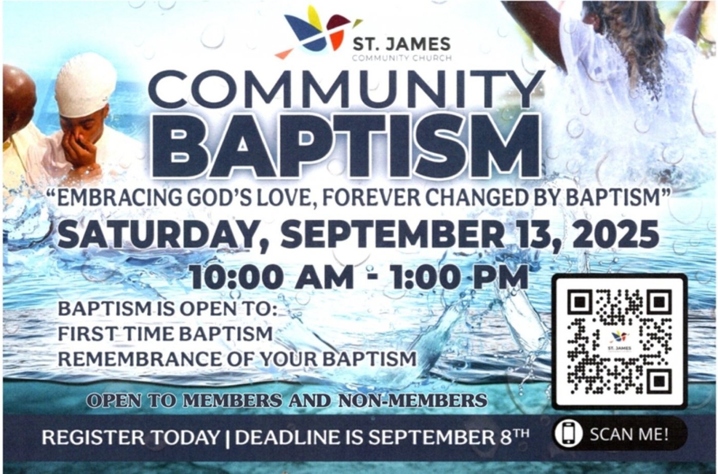 St. James Community Church Baptism in the Parking Lot
