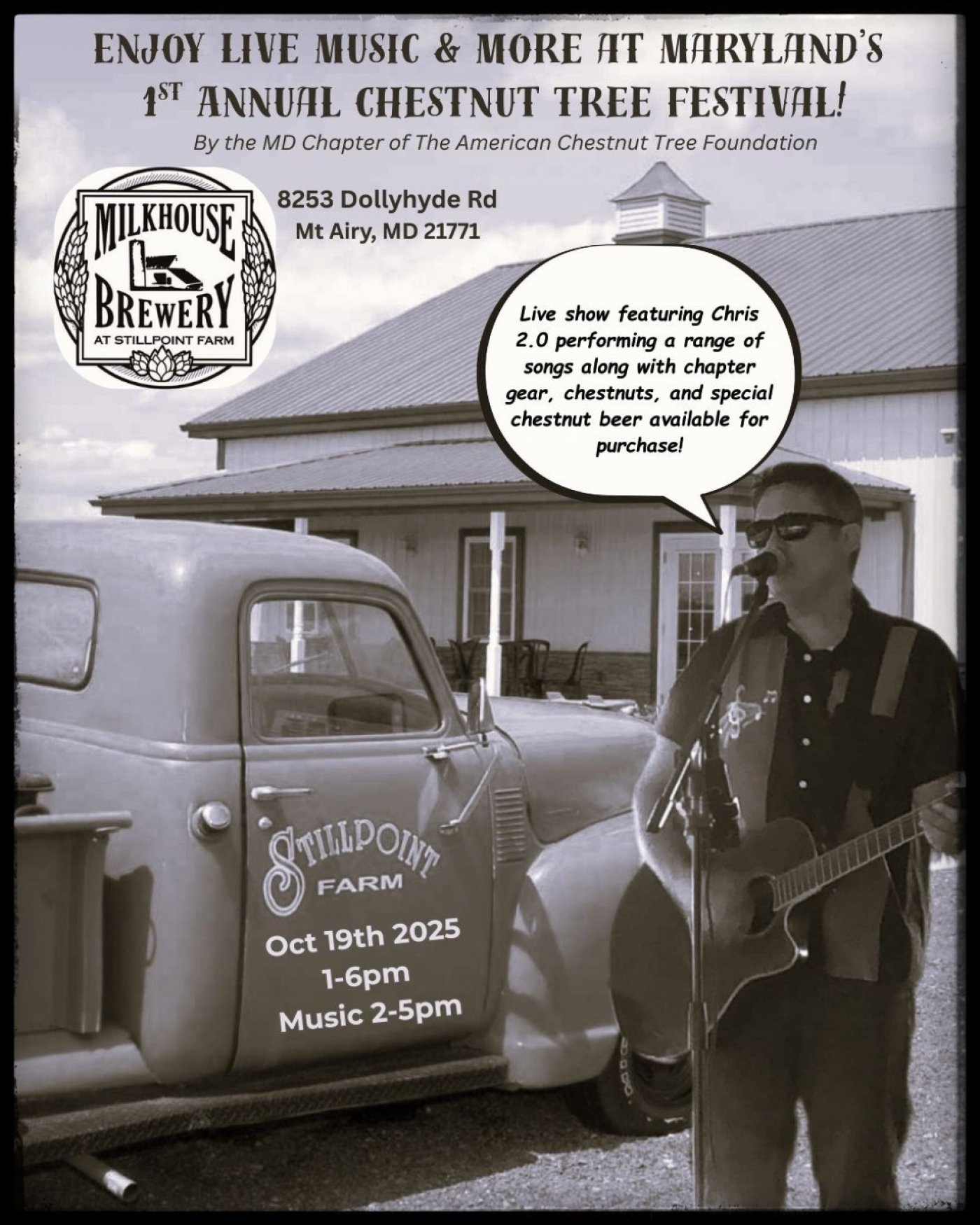 Live music with Chris 2.0 @ the Milkhouse Brewery - 1st Annual Chestnut Tree Festival