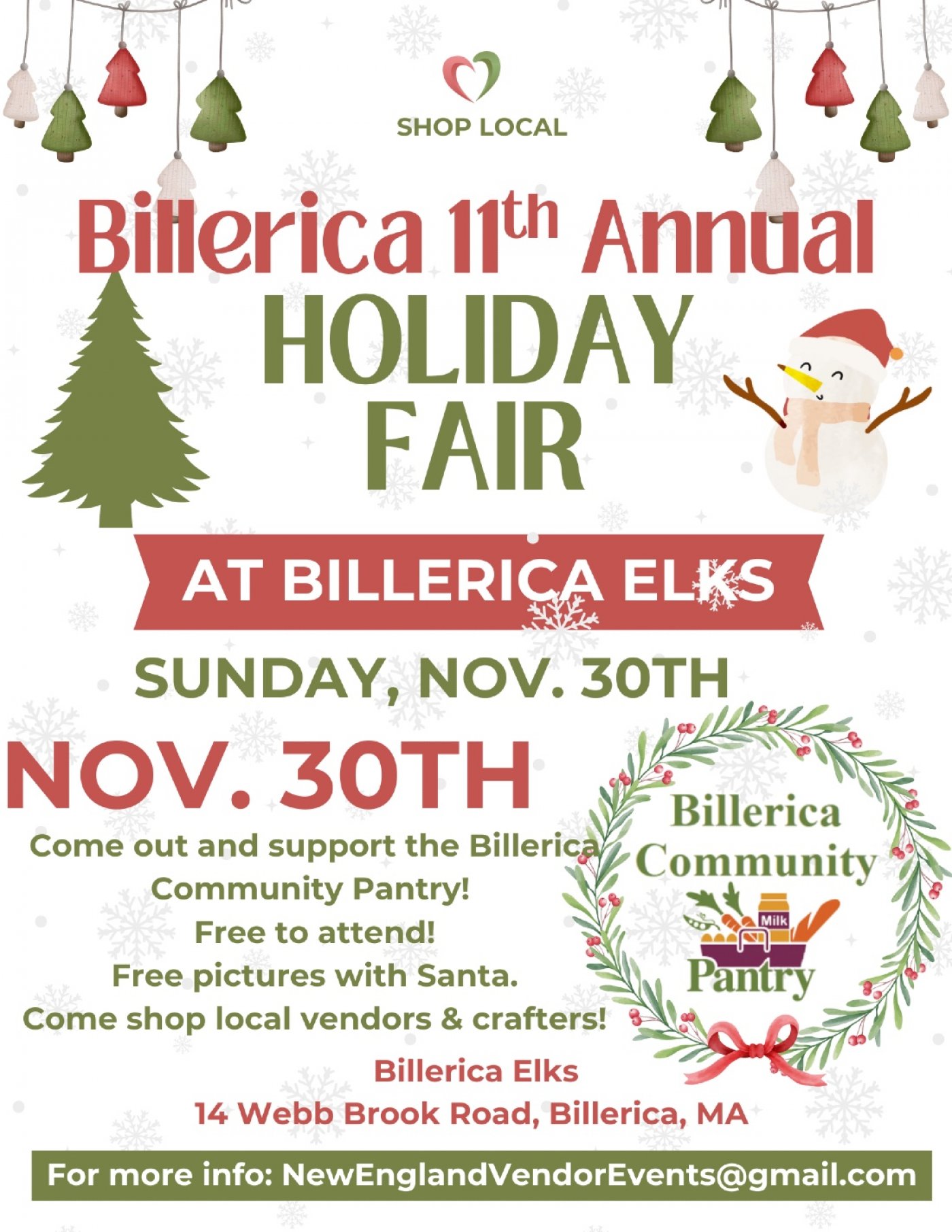 11th Annual Billerica Holiday Fair