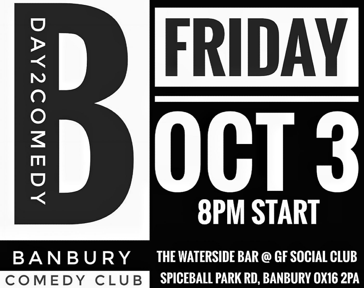 Banbury comedy club launch night: Oct 3rd
