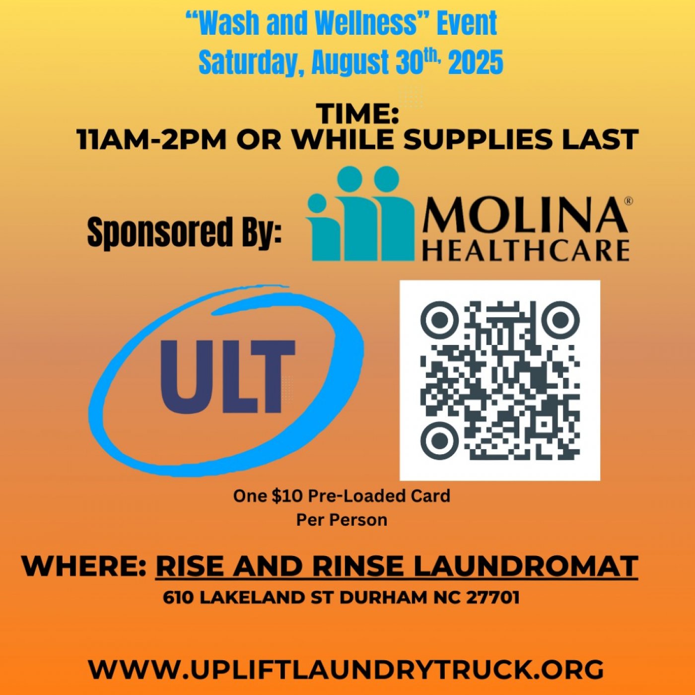 Molina Healthcare & Uplift Laundry Truck to Host a \u201cWash and Wellness\u201d Free Laundry Event
